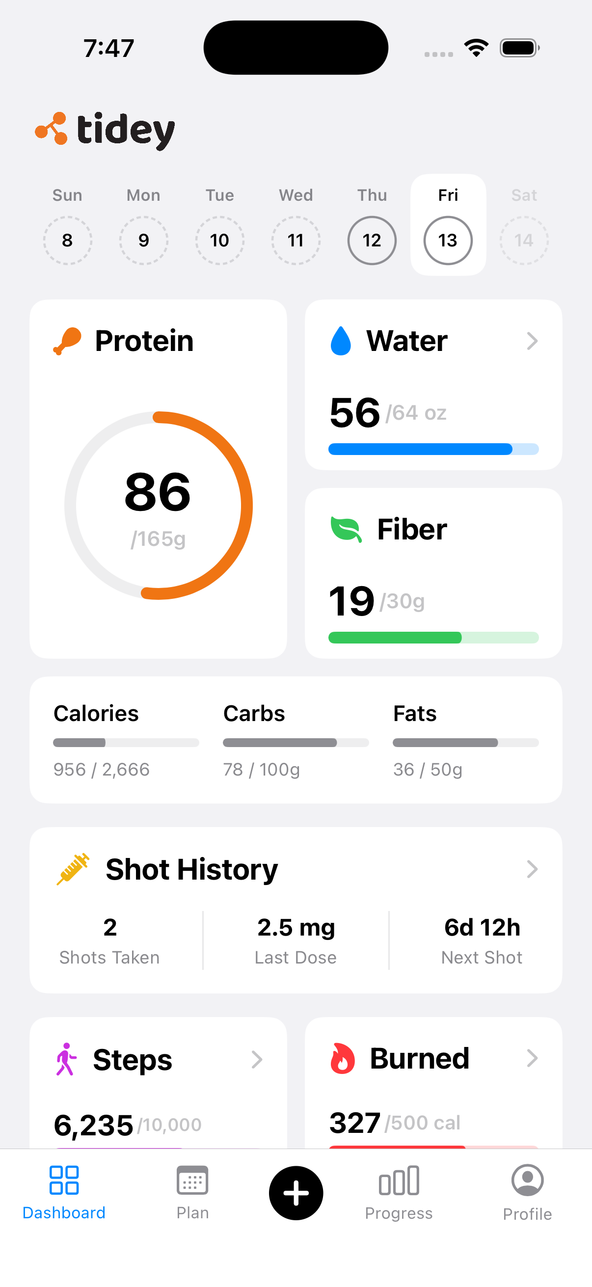 Tidey App - Track your daily nutrition and meal plan